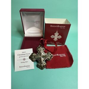 2017 Reed & Barton Sterling Silver Christmas‎ Cross Ornament